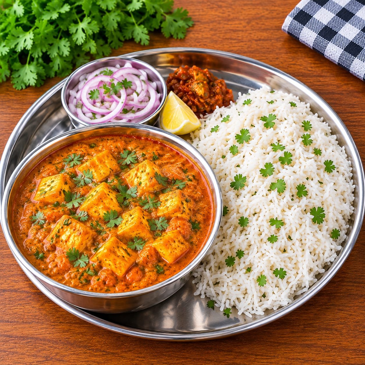 Paneer Curry + Rice