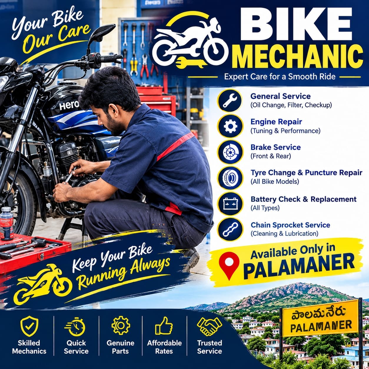 Bike Mechanic Services in Palamaner